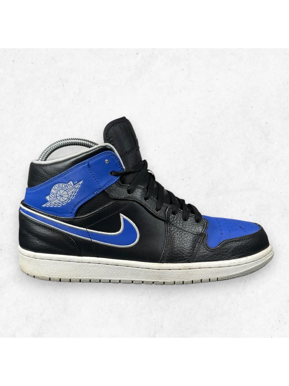 Air Jordan 1 Mid Royal Blue Black 554724-007 Men's US 10.5 2013 No Box